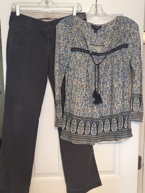 *Outfit* Old Navy Pants (6) And Lucky Brand Shirt (S)